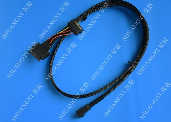 Cina SFF 8639 To SFF 8643 Serial Attached SCSI Cable , Black SAS 68 Pin SCSI Cable pemasok