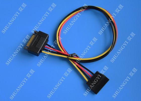 Cina Internal 15 Pin Male To Female SATA Data Cable For Computer IDC Type pemasok