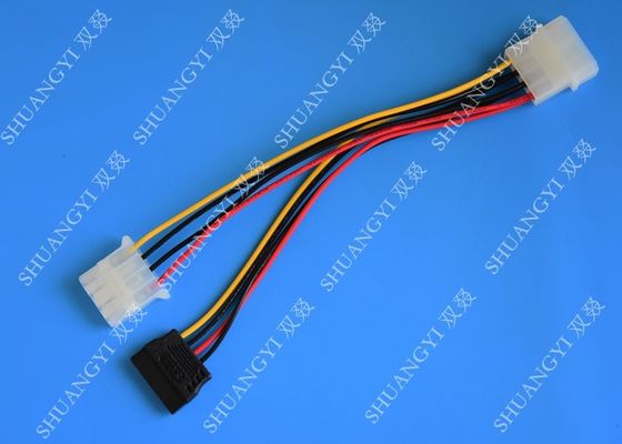 Cina Linear Splitter Extension Adapter Converter Cable With 4 Pin Molex Female Connector pemasok