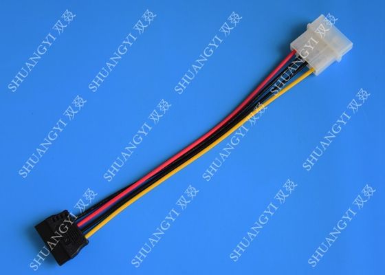 Cina 4 Pin Molex to SATA Data Cable Cable Harness Assembly For Computer 6 Inches pemasok