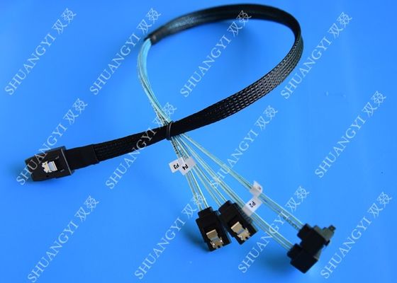 Cina SFF 8087 To SATA Serial Attached SCSI Cable 500mm 30 AWG 28 Pin For Server pemasok