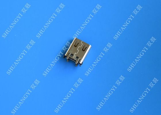 Cina Electrical SMT DIP 24 Pin USB Connector USB 3.1 Type C Female 10000 Cycles pemasok