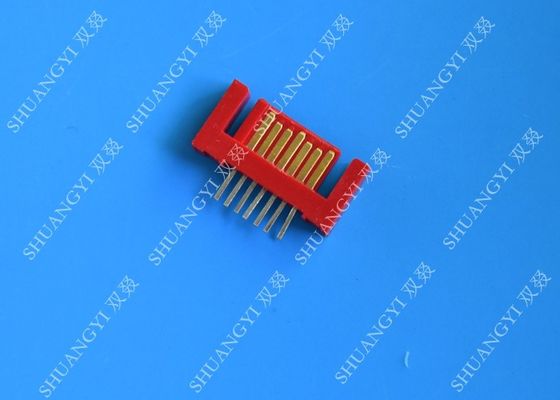 Cina Lightweight Red External SATA 7 Pin Connector Voltage 500V SMT Type pemasok