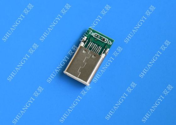 Cina Male Mobile Phone USB Connector Type C USB 3.1 With Copper Alloy Contact pemasok