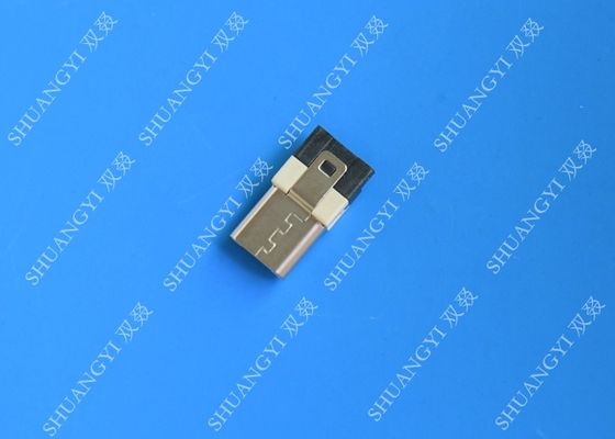 Cina 5 Pin Mobile Phone Waterproof Micro USB Connector , Male Type A USB Connector pemasok