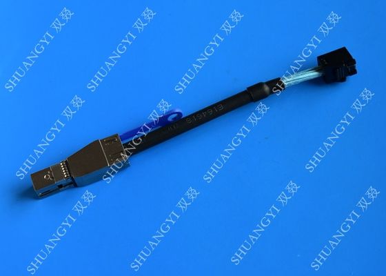 Cina 0.3 M Black Serial Attached SCSI Cable External HD Mini SAS SFF-8643 To SFF-8644 Cable pemasok