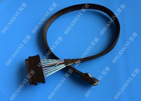 Cina Mini Serial Attached SCSI Cable SAS SFF-8087 36 Pin To SAS SFF-8484 32 Pin Cable 0.5 M pemasok