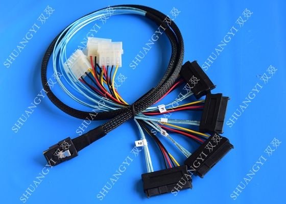 Cina 1M Serial Attached SCSI Cable Mini SAS 36-Pin Male To SAS 29-Pin Female Cable pemasok