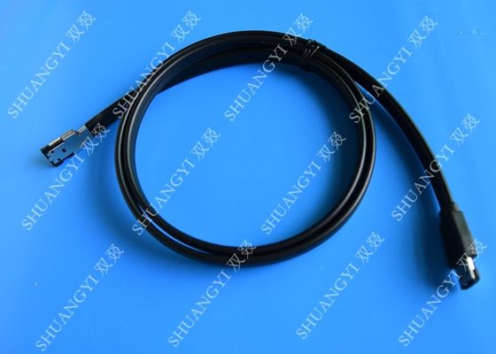 Cina Black 7 Pin External SATA Cable , PC PCB ESATA To SATA Cable With Power pemasok
