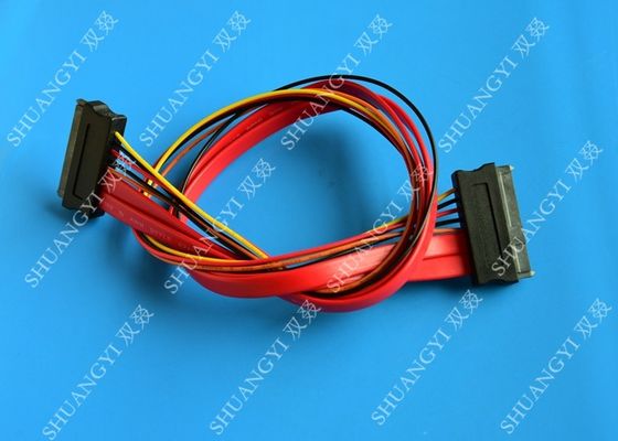 Cina Red SATA Data Cable Slimline SATA To SATA Female / Male Adapter With Power pemasok