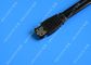 Black 7 Pin External SATA Cable , PC PCB ESATA To SATA Cable With Power pemasok
