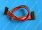 Red SATA Data Cable Slimline SATA To SATA Female / Male Adapter With Power pemasok